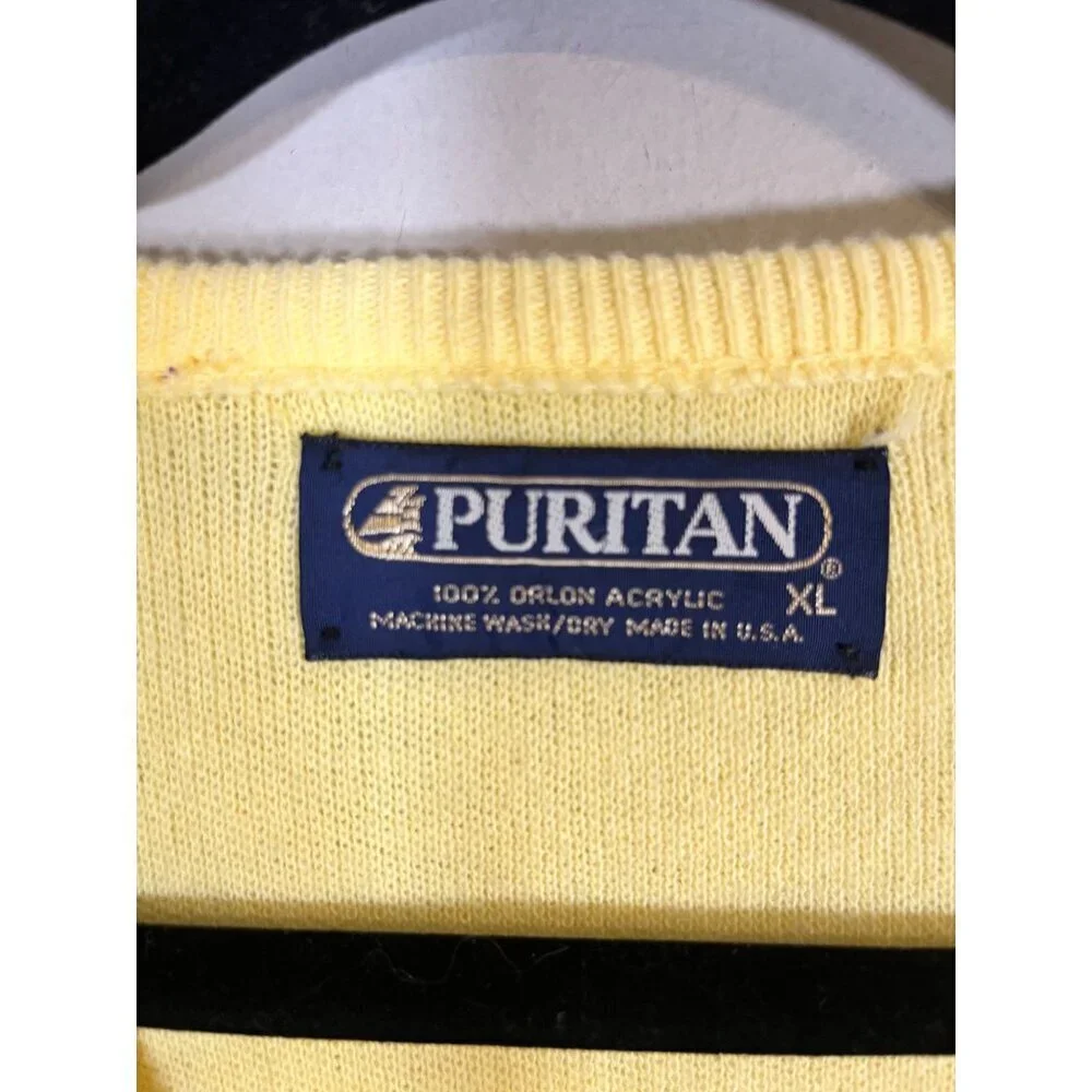 Retro Knit‎ Sweater XL Yellow Preppy Old Money Classic Chic Neutral Minimalist